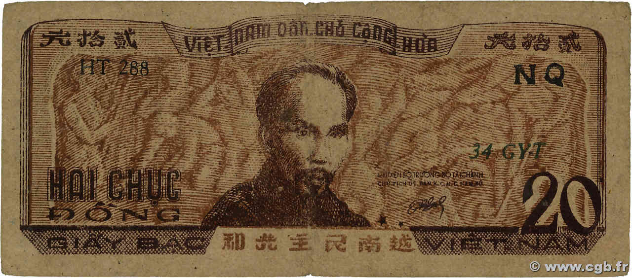 20 Dong VIETNAM  1953 P.041b BB