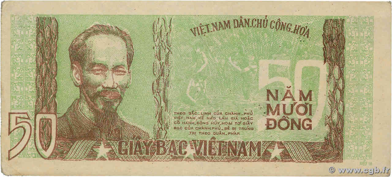 50 Dong VIETNAM  1953 P.042 VF+