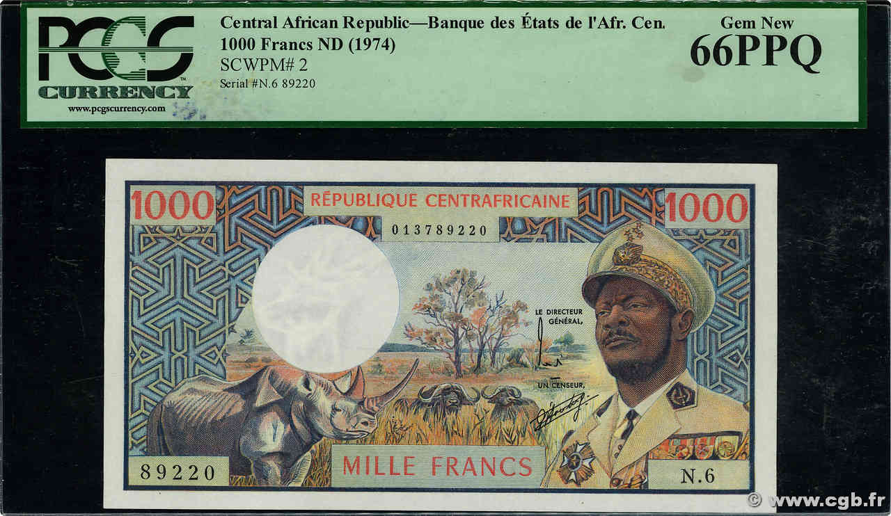 1000 Francs CENTRAFRIQUE  1974 P.02 NEUF