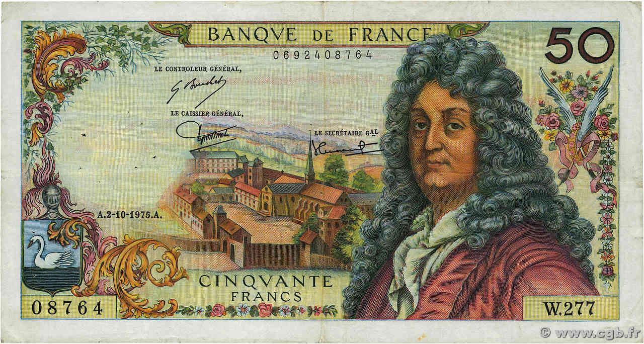 50 Francs RACINE FRANCE  1975 F.64.31 TB+