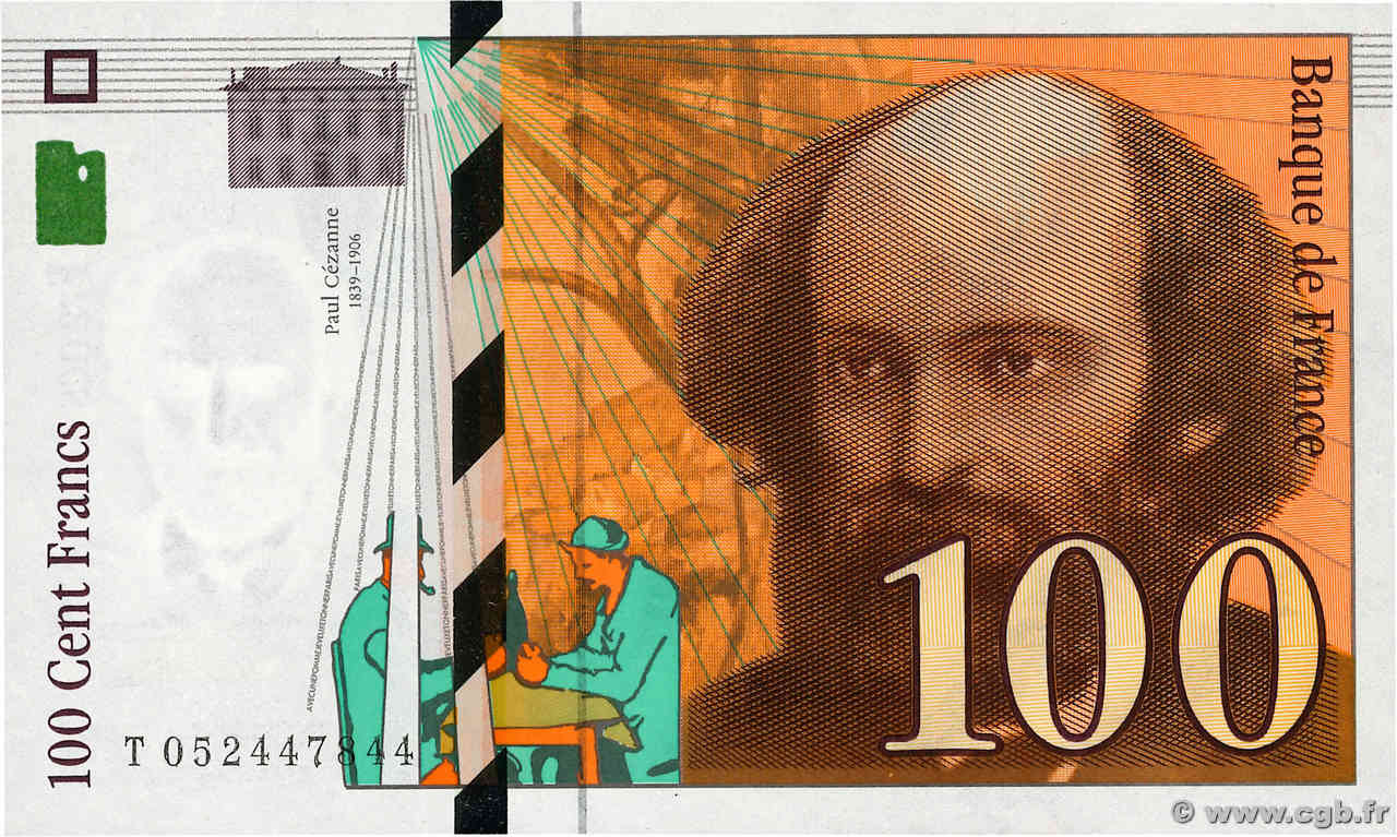 100 Francs CÉZANNE FRANCE  1998 F.74.02 UNC-