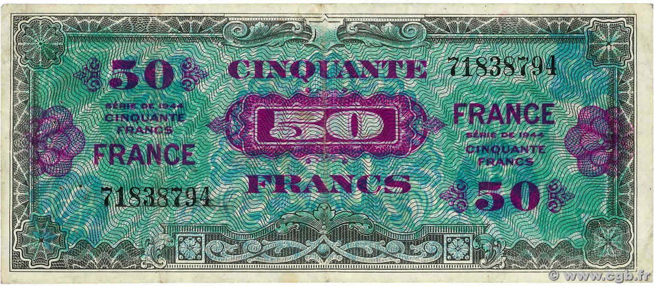 50 Francs FRANCE FRANCE  1945 VF.24.01 TB+