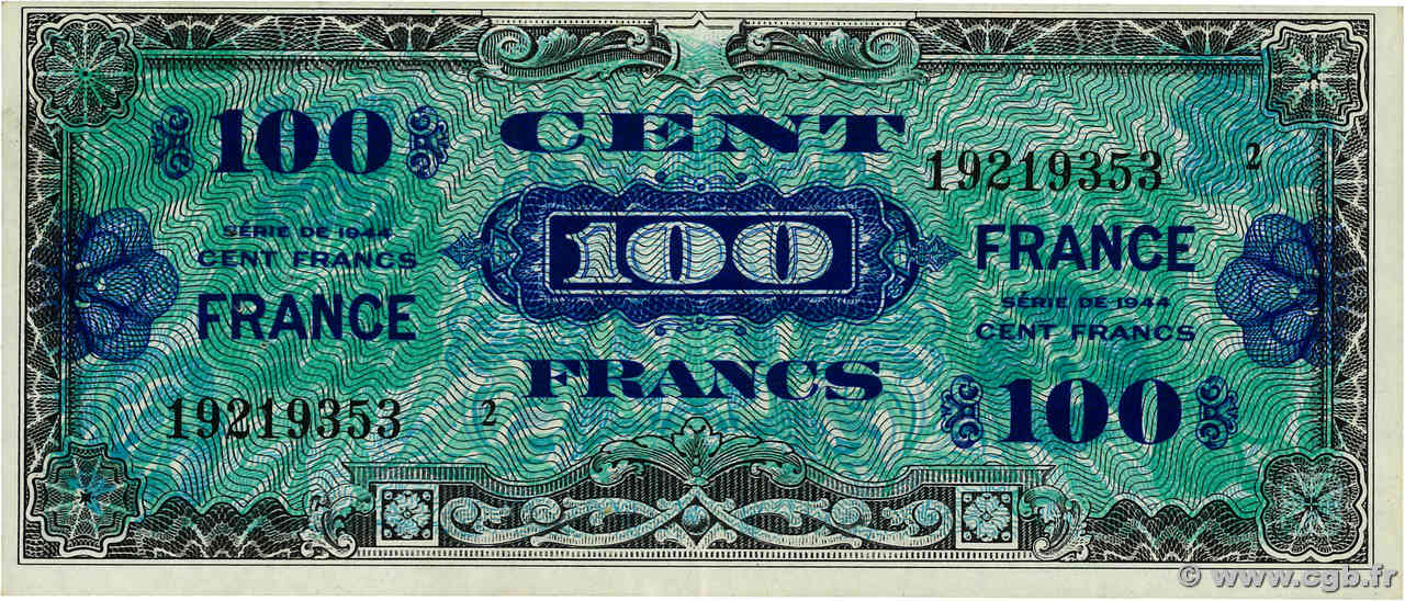 100 Francs FRANCE FRANCIA  1945 VF.25.02 q.SPL