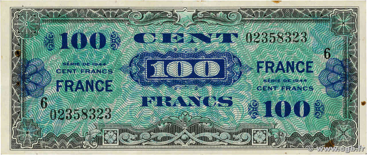 100 Francs FRANCE FRANCE  1945 VF.25.06 TTB