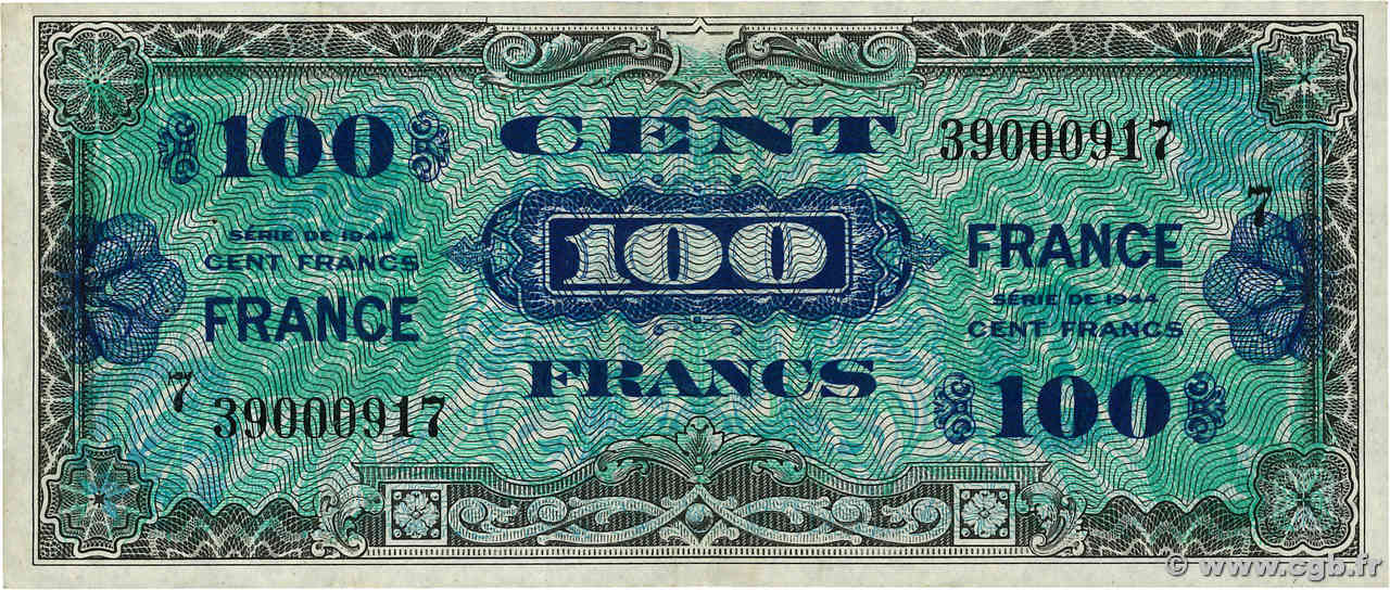 100 Francs FRANCE FRANCE  1945 VF.25.07 TTB