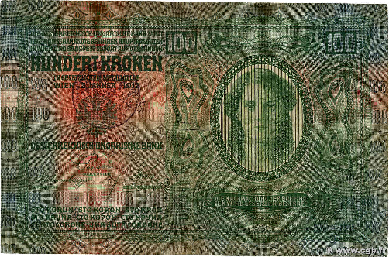 100 Kronen AUTRICHE  1912 P.012 TB