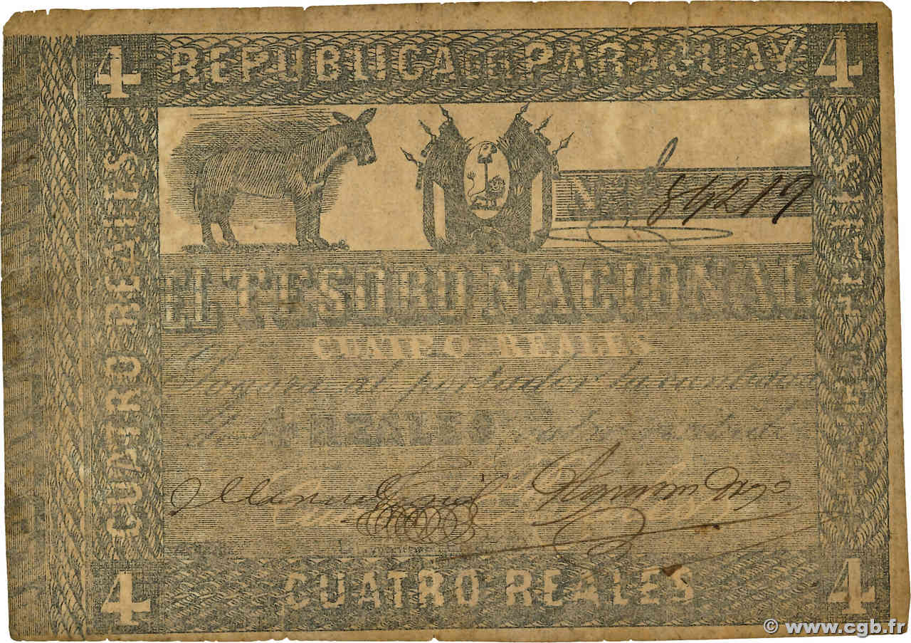 4 Reales PARAGUAY  1860 P.010 SGE