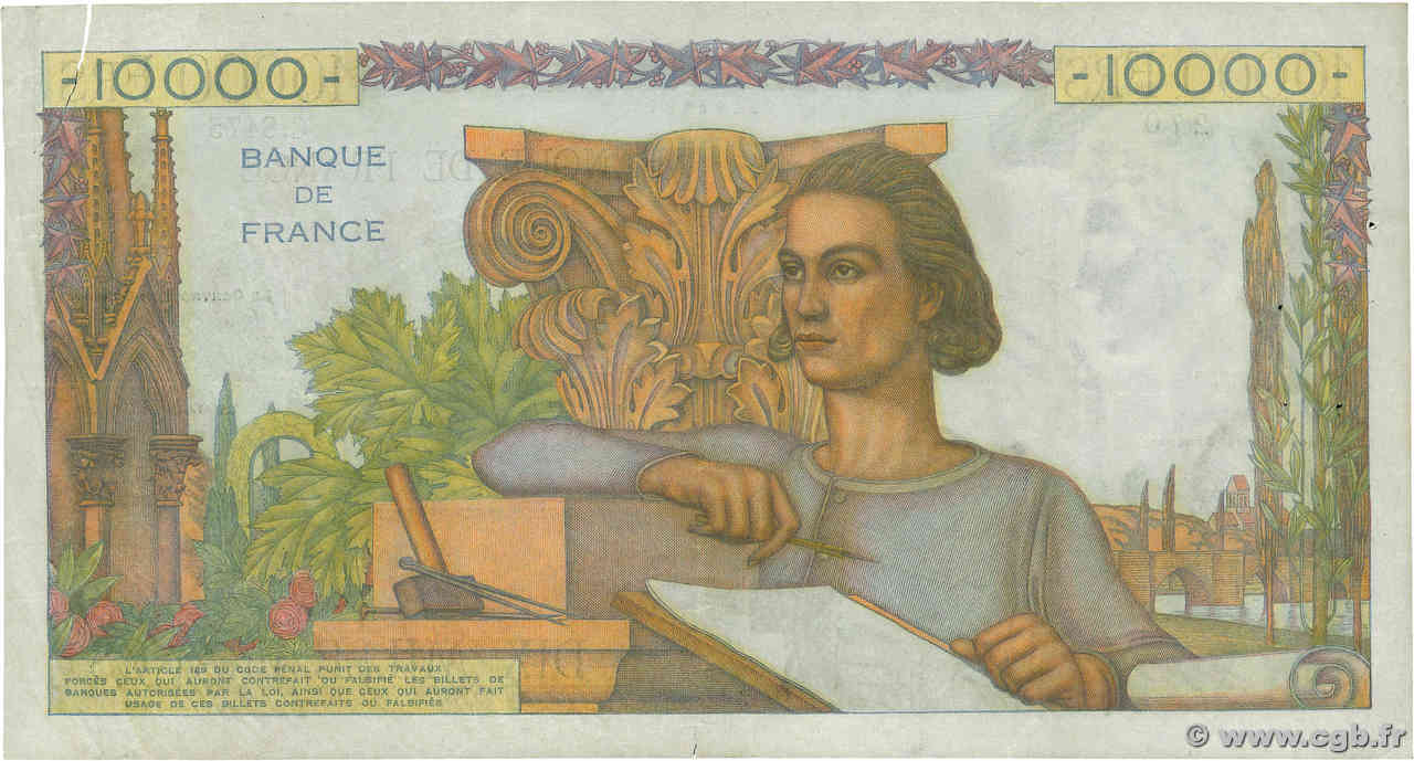 10000 Francs Napoleon BONAPARTE 1955 à 158