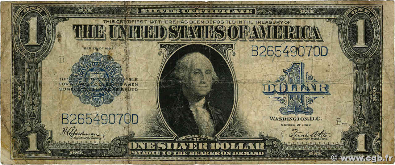 1 Dollar STATI UNITI D AMERICA  1923 P.342 B