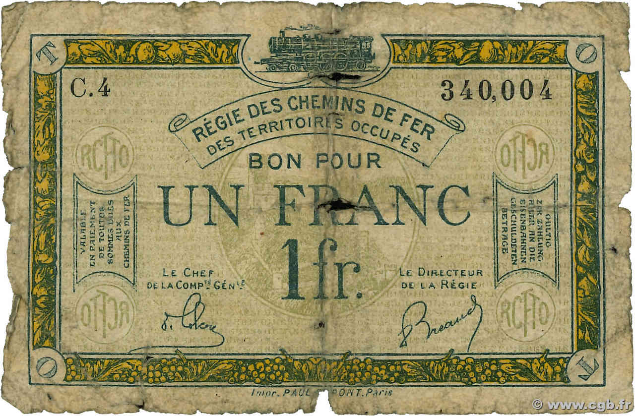 1 Franc FRANCE régionalisme et divers  1918 JP.135.05 B