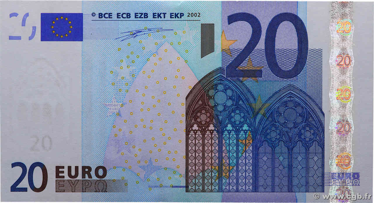 20 Euro EUROPA  2002 P.03v UNC-