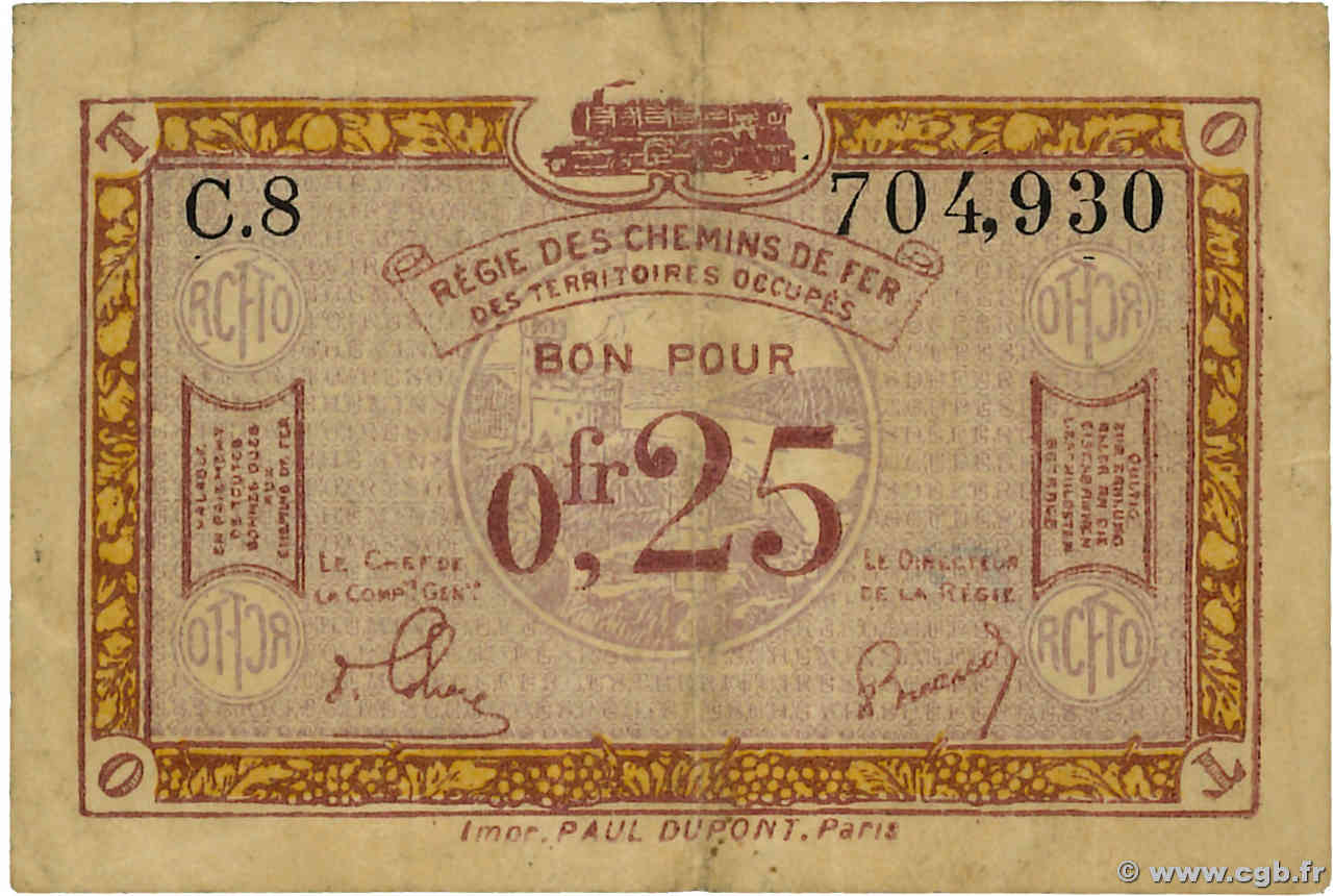 25 Centimes FRANCE régionalisme et divers  1918 JP.135.03 TB+