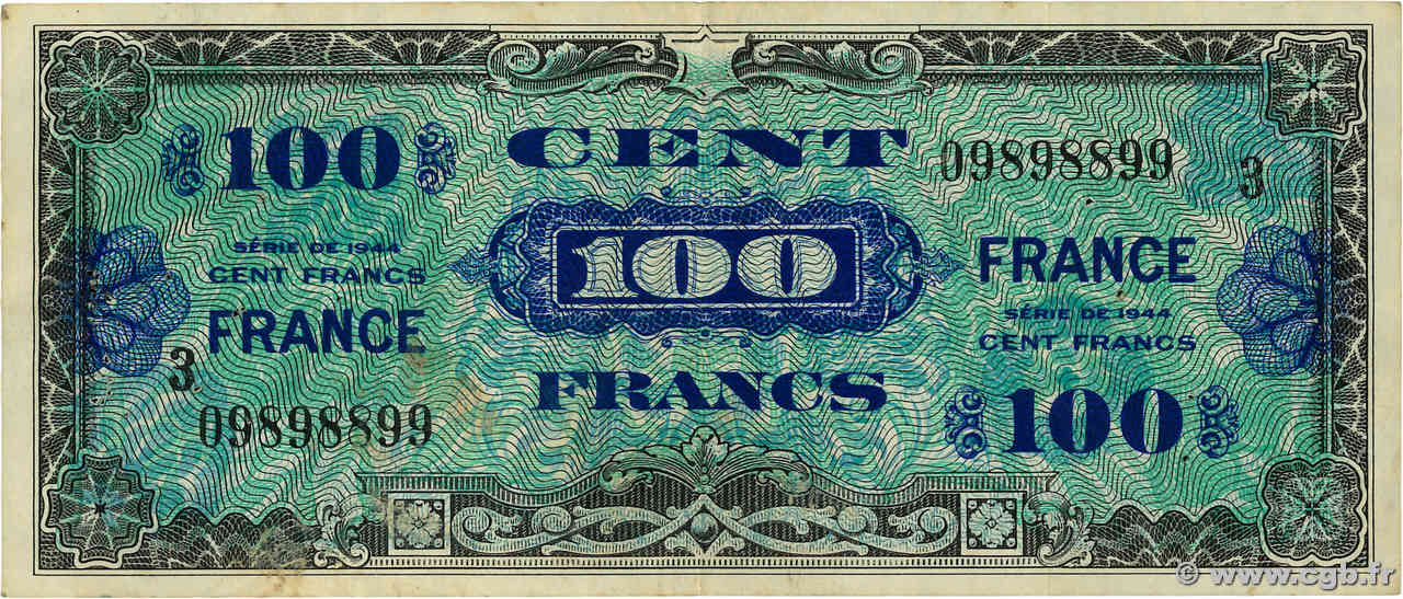 100 Francs FRANCE FRANCE  1945 VF.25.03 TTB