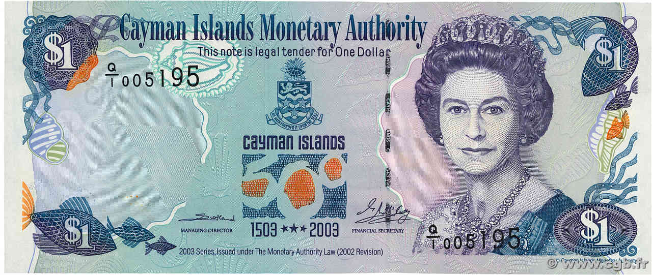 1 Dollar Commémoratif ISLAS CAIMáN  2003 P.30a FDC