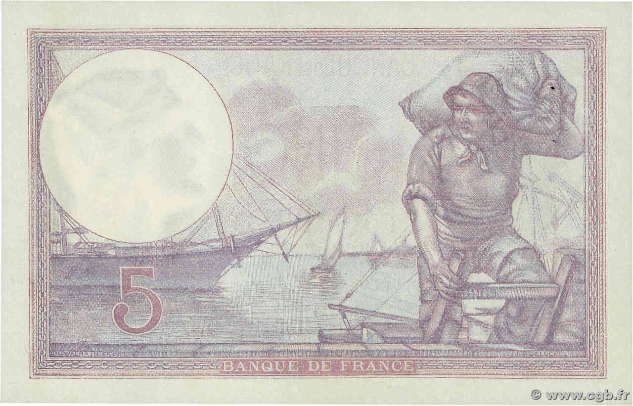5 Francs FEMME CASQUÉE FRANCE 1933 F.03.17 511846 Billets