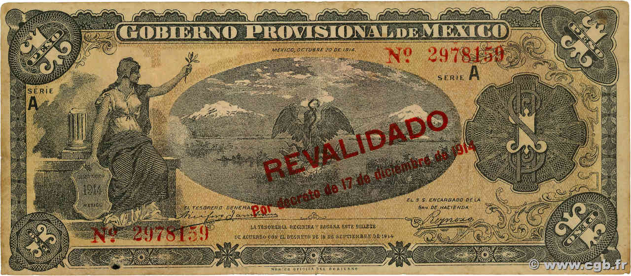 1 Peso MEXICO  1914 PS.0701b S