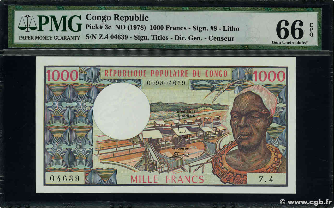 1000 Francs CONGO  1978 P.03c ST