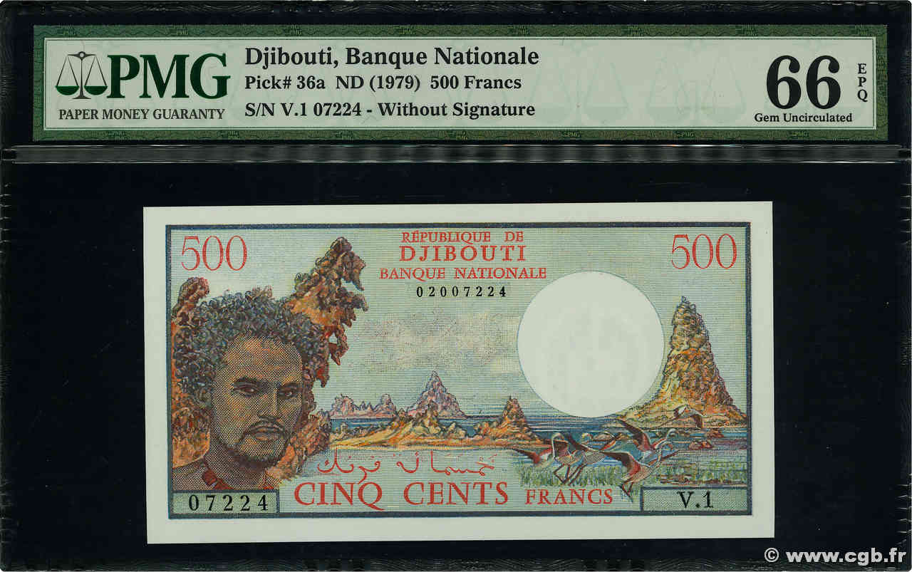 500 Francs YIBUTI  1979 P.36a FDC