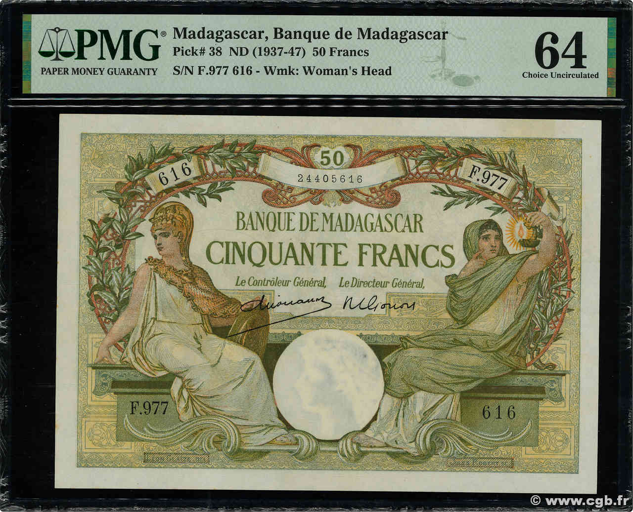 50 Francs MADAGASCAR  1948 P.038 UNC-