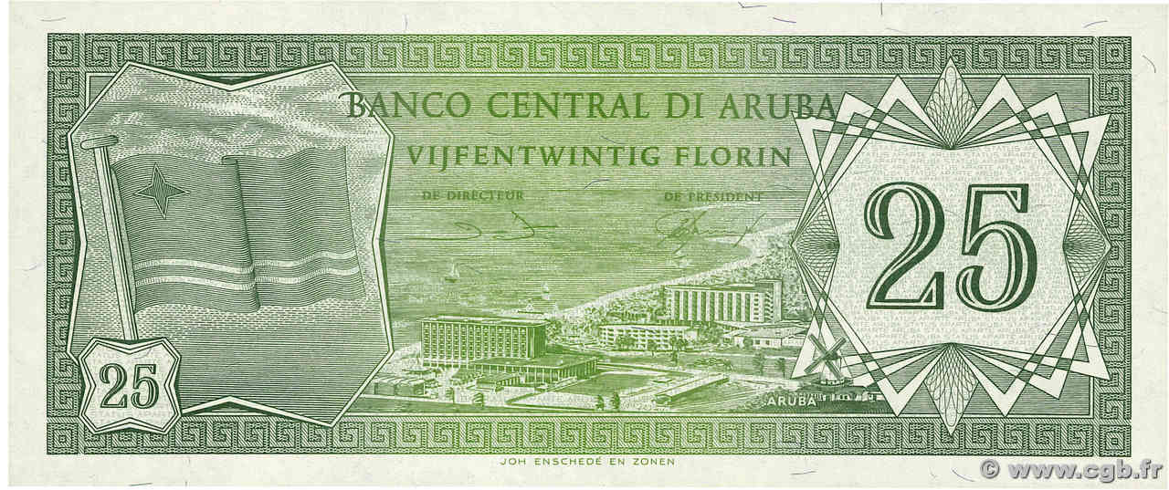25 Florin ARUBA  1986 P.03 ST