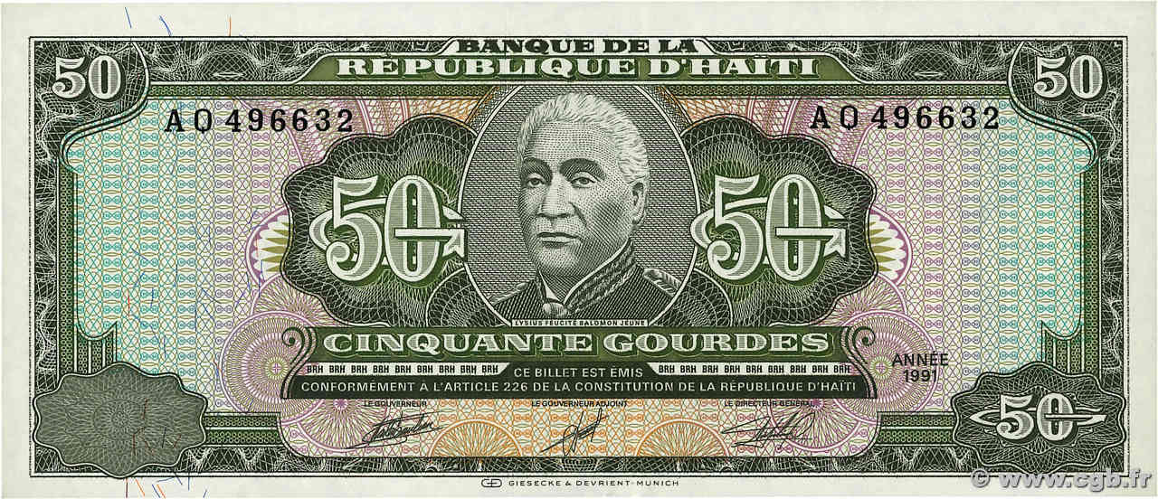 50 Gourdes HAÏTI  1991 P.257a SC