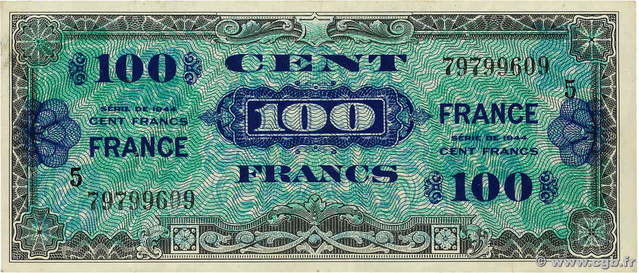 100 Francs FRANCE FRANCIA  1945 VF.25.05 BC+