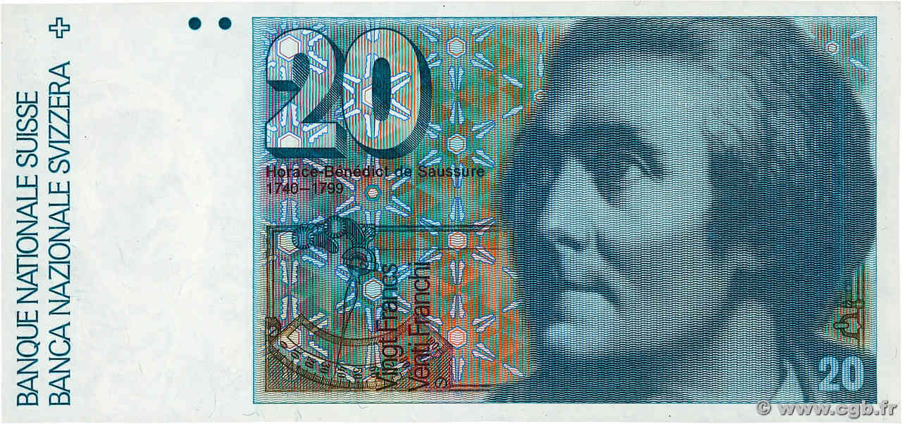 20 Francs SUISSE  1981 P.55c NEUF