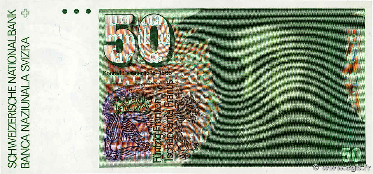 50 Francs SUISSE  1983 P.56e NEUF