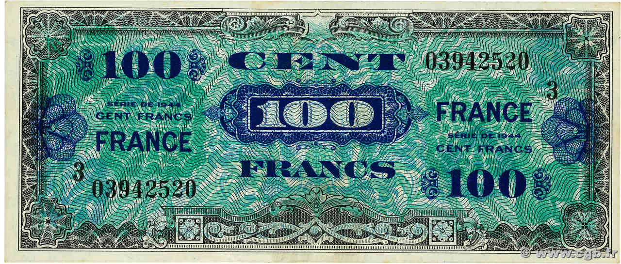 100 Francs FRANCE FRANCIA  1945 VF.25.03 MBC+