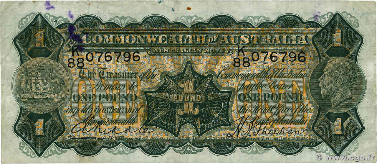 1 Pound AUSTRALIE  1932 P.16d TB