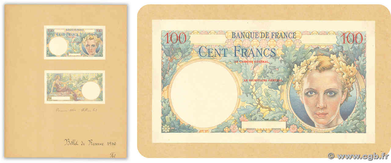 100 Francs STARFEL Non émis FRANKREICH  1943 NE.1943 fST