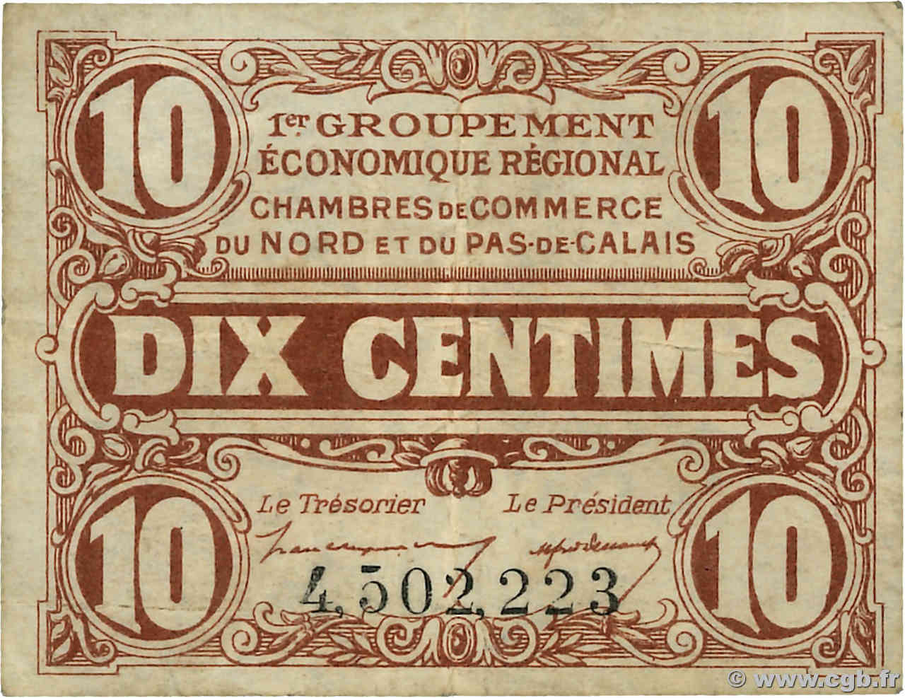 10 Centimes FRANCE regionalismo e varie Nord et Pas-De-Calais 1918 JP.094.02 BB