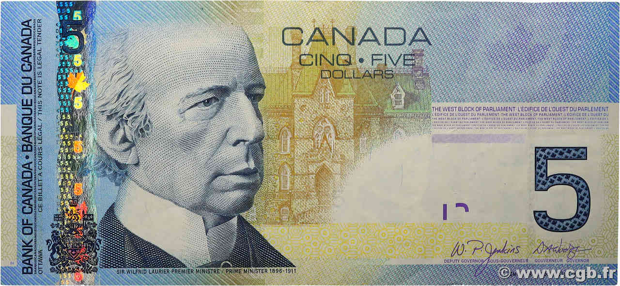 5 Dollars CANADA  2006 P.101Aa TTB