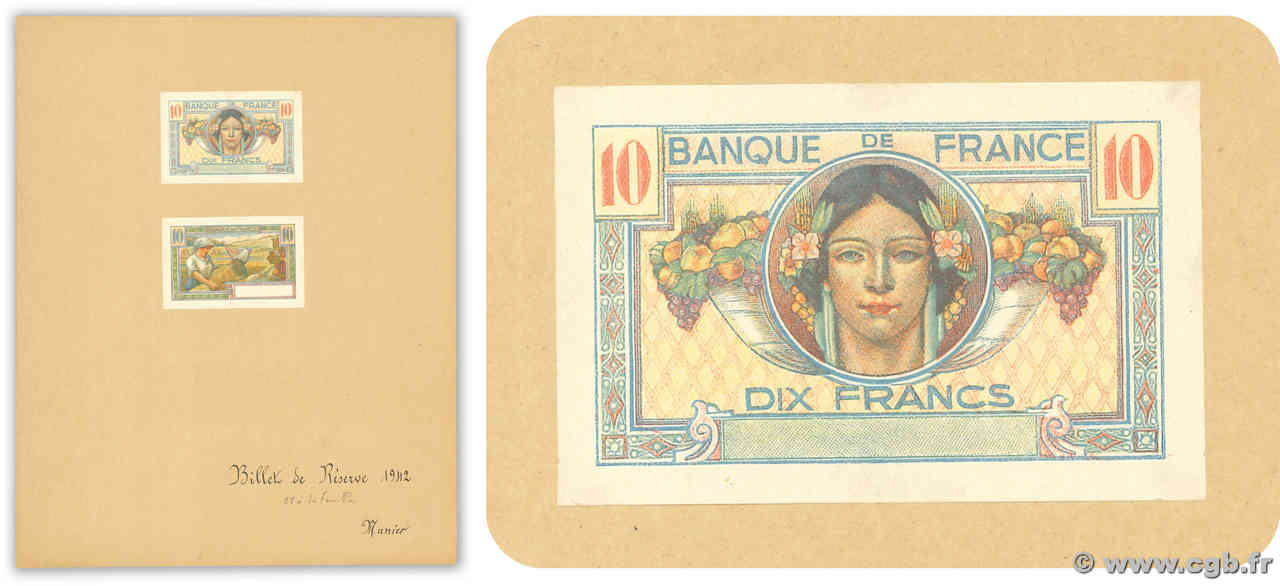 10 Francs DÉMÉTER Non émis FRANCIA  1942 NE.1942 FDC