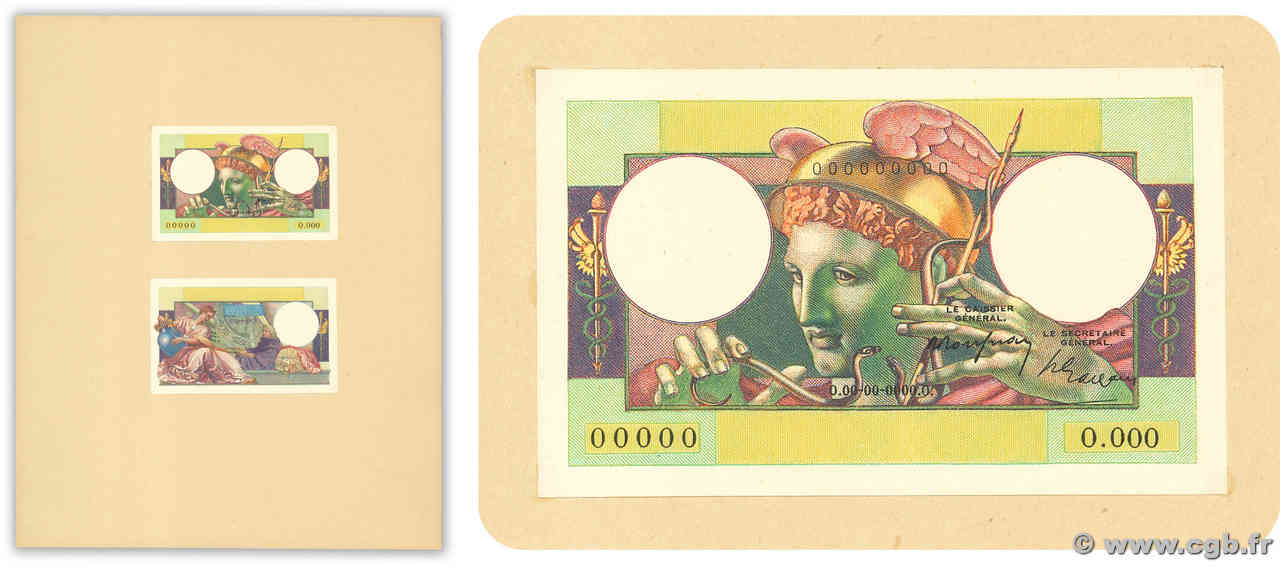 5 Francs MERCURE Non émis FRANCIA  1948 NE.1948 FDC