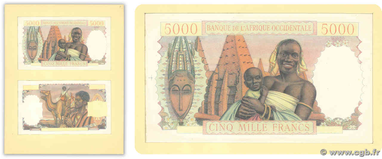 5000 Francs non émis Non émis AFRIQUE OCCIDENTALE FRANÇAISE (1895-1958)  1950 P.- NEUF