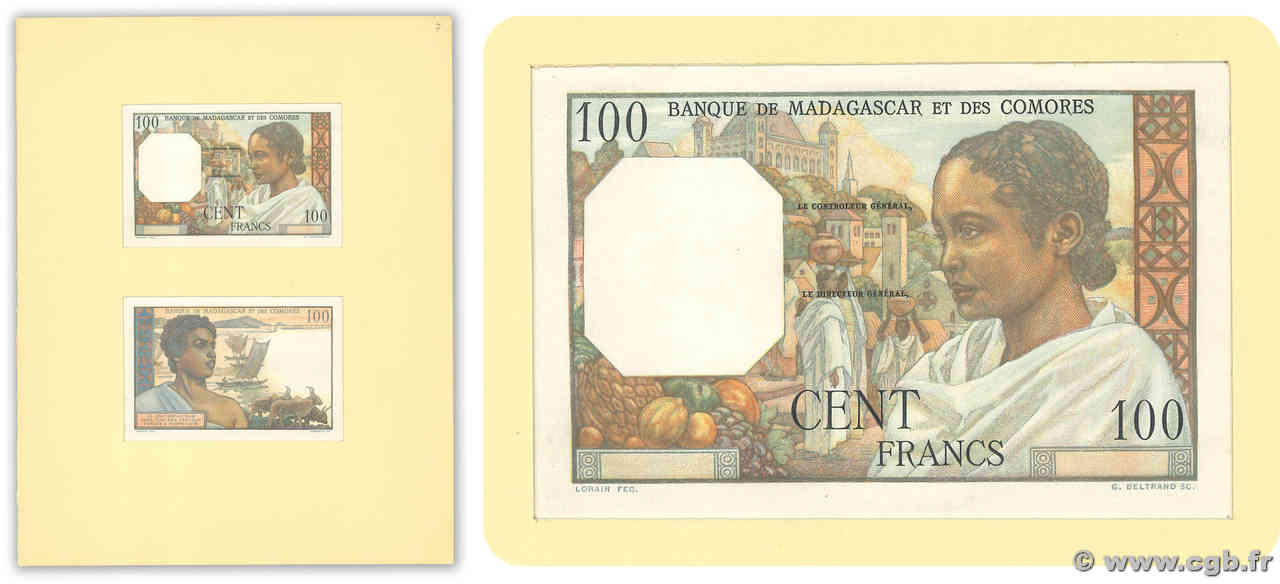 100 Francs Épreuve MADAGASKAR  1950 P.046E ST