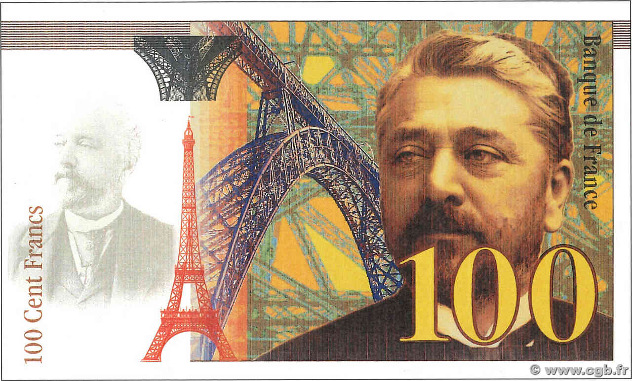 100 Francs EIFFEL Essai FRANCIA  1993 NE.1993 FDC