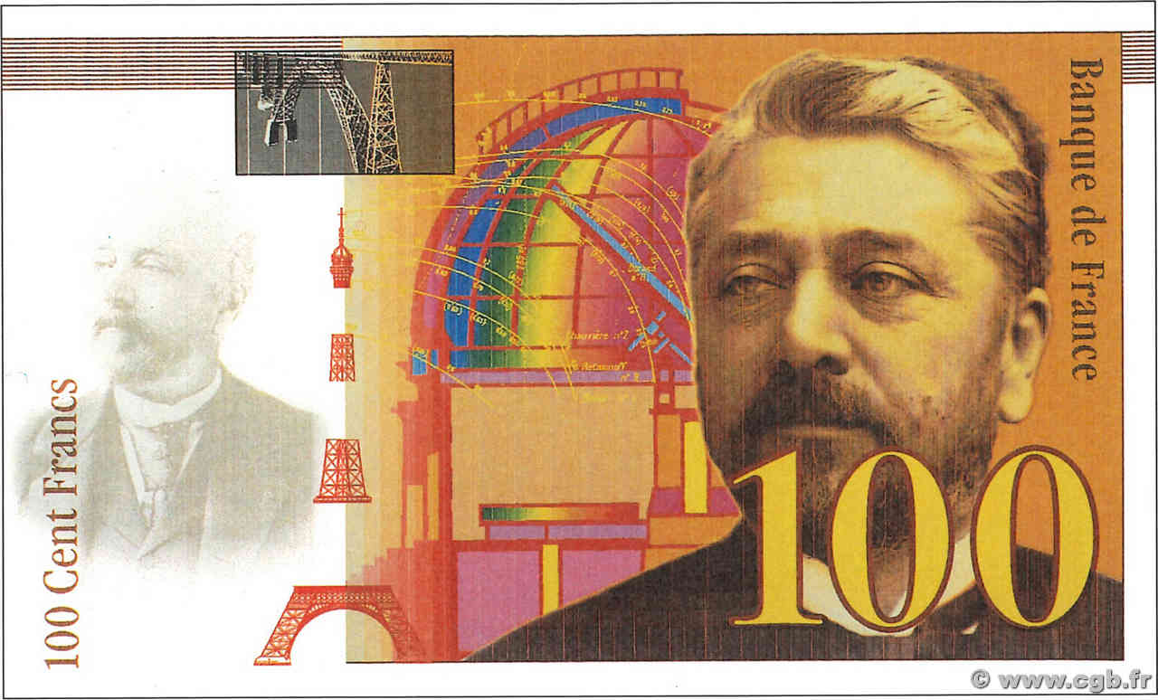 100 Francs EIFFEL Essai FRANKREICH  1989 NE.1989 ST