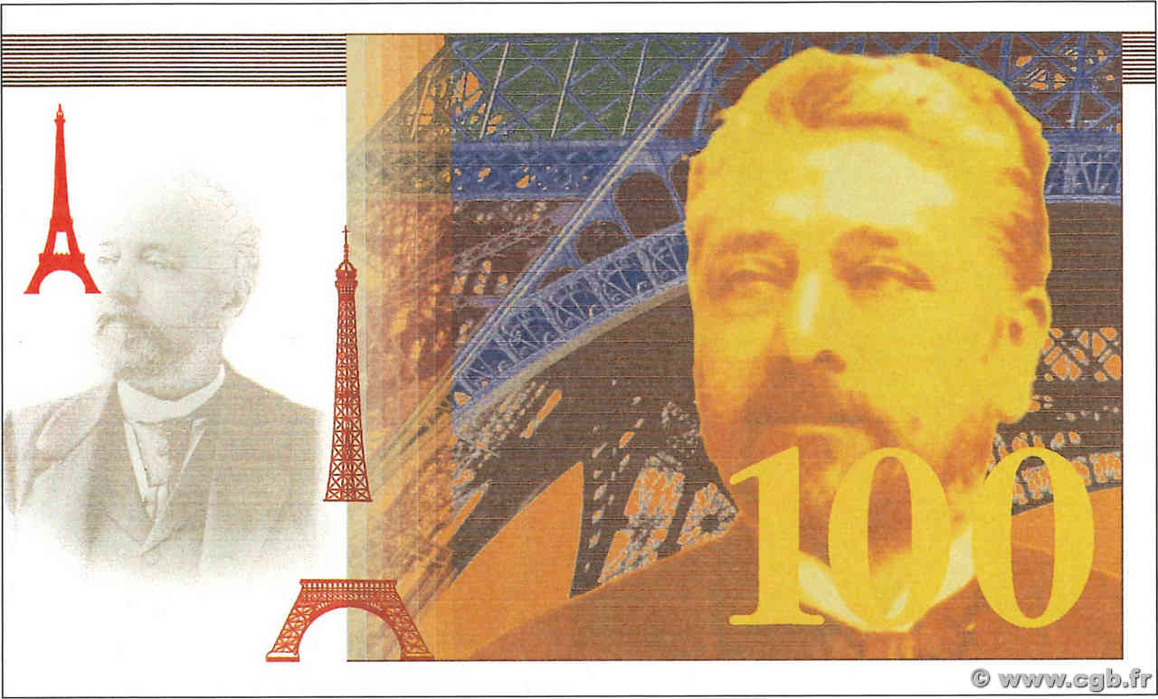 100 Francs EIFFEL Essai FRANKREICH  1989 NE.1989 ST