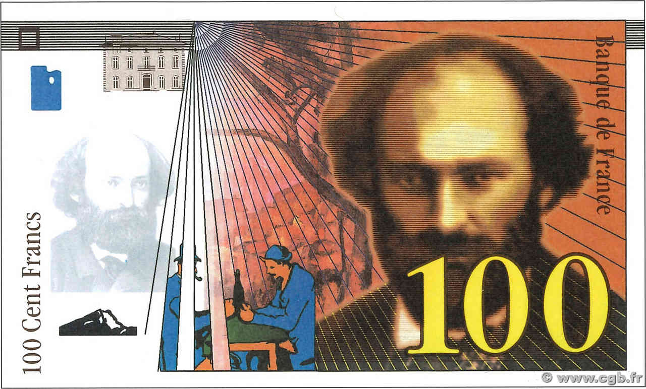 100 Francs CÉZANNE Essai FRANCIA  1995 NE.1995 FDC