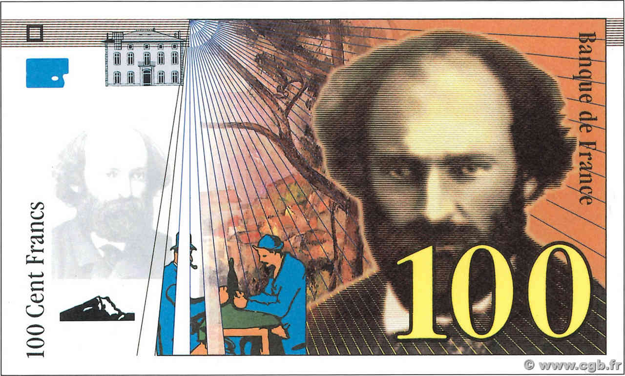 100 Francs CÉZANNE Essai FRANCE  1995 NE.1995 UNC