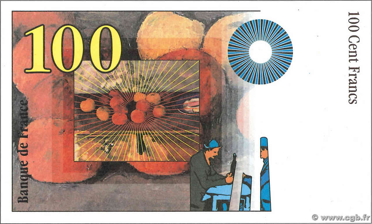 100 Francs CÉZANNE Essai FRANCIA  1995 NE.1995 FDC