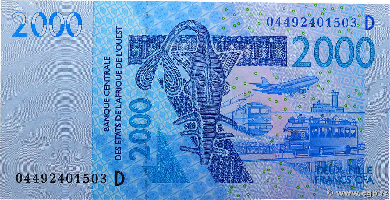 2000 Francs ESTADOS DEL OESTE AFRICANO  2004 P.416Db FDC