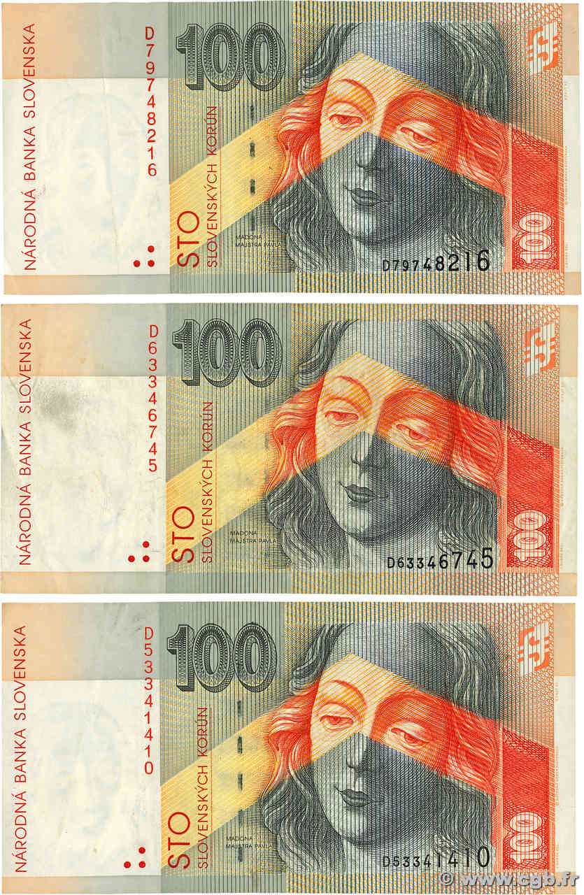 100 Korun Lot SLOVAQUIE  1996 P.25a TTB