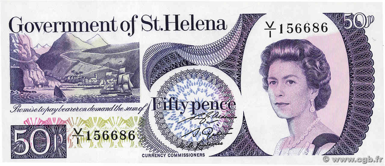 50 Pence SANT ELENA  1979 P.05a FDC