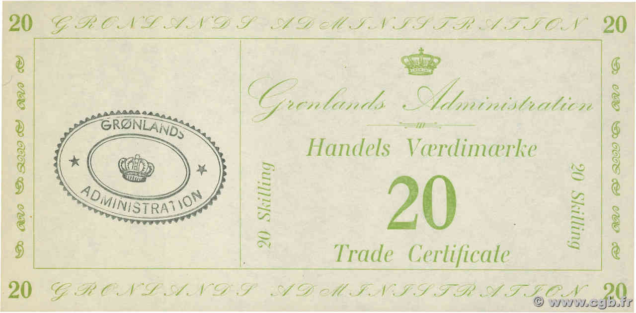 20 Skilling GROENLAND  1942 P.M10 NEUF