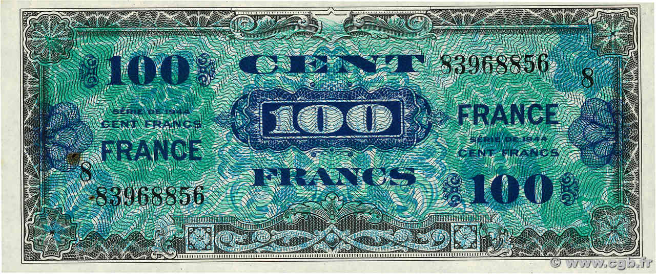 100 Francs FRANCE FRANCE  1945 VF.25.08 AU-