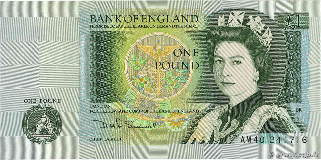 1 Pound ANGLETERRE  1981 P.377b pr.NEUF