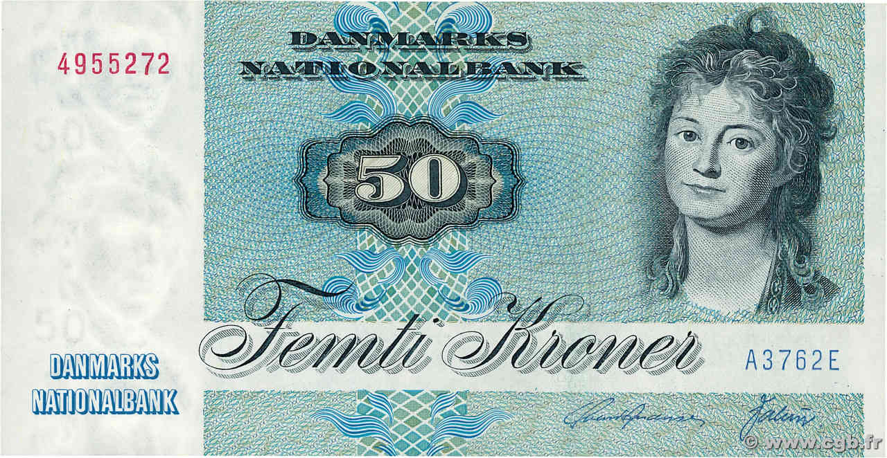 50 Kroner DANEMARK  1976 P.050b SPL